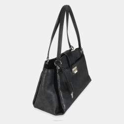 Pre Owned Louis Vuitton Black Monogram Mahina Sevres Bag