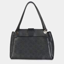 Pre Owned Louis Vuitton Black Monogram Mahina Sevres Bag