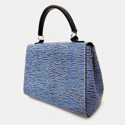 Pre Owned Louis Vuitton Blue Leather Epi Clooney BB