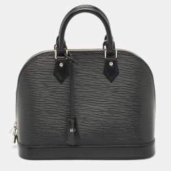 Pre Owned حقيبة لوي فيتون ألما بي إم جلد إيبي أسود