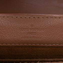 Pre Owned Louis Vuitton Brown Monogram Cuir Plume Ecume Very Chain Satchel