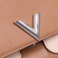 Pre Owned Louis Vuitton Brown Monogram Cuir Plume Ecume Very Chain Satchel