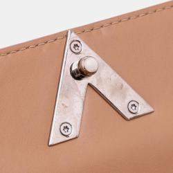 Pre Owned Louis Vuitton Brown Monogram Cuir Plume Ecume Very Chain Satchel
