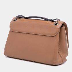 Pre Owned Louis Vuitton Brown Monogram Cuir Plume Ecume Very Chain Satchel