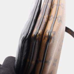 Pre Owned Louis Vuitton Brown Monogram Reverse LV3 Pouch