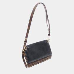 Pre Owned Louis Vuitton Brown Monogram Reverse LV3 Pouch