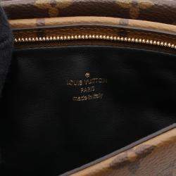 Pre Owned Louis Vuitton Brown Monogram Reverse LV3 Pouch