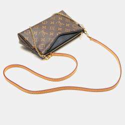 Pre Owned Louis Vuitton Brown Monogram Pallas Clutch