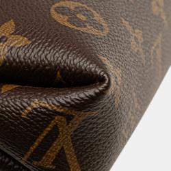 Pre Owned Louis Vuitton Brown Monogram Pallas Clutch