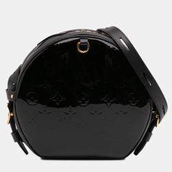 Pre Owned Louis Vuitton Black Monogram Vernis Boite Chapeau Souple MM Bag