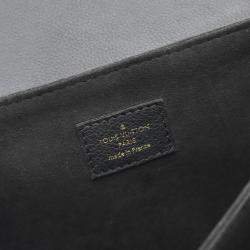 Pre Owned Louis Vuitton Lockme Oxford Black Leather Shoulder Bag