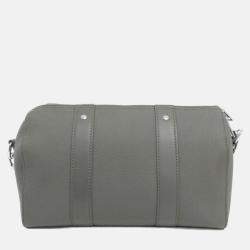 Pre Owned Louis Vuitton City Keepall LV Aerogram Black Leather Boston Bag