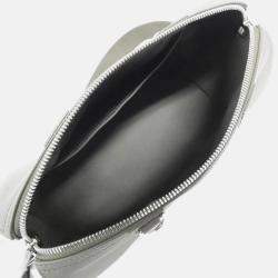 Pre Owned Louis Vuitton City Keepall LV Aerogram Black Leather Boston Bag