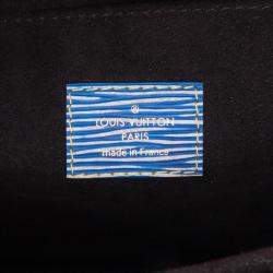 Pre Owned Louis Vuitton Blue Brown Epi Denim Pochette Metis