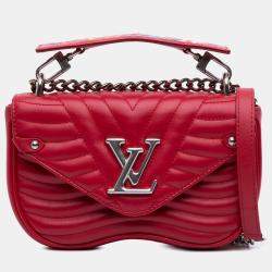 Pre Owned Louis Vuitton Red New Wave Chain Bag PM