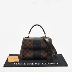 Pre Owned Louis Vuitton Black Damier Ebene Canvas Bond Street BB Bag