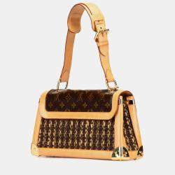 Pre Owned Louis Vuitton Brown Limited Edition Monogram Vinyl Tweedy Rabat