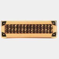 Pre Owned Louis Vuitton Brown Limited Edition Monogram Vinyl Tweedy Rabat