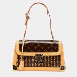 Pre Owned Louis Vuitton Brown Limited Edition Monogram Vinyl Tweedy Rabat