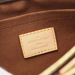Pre Owned Louis Vuitton Multi Pochette Accessoires Brown Khaki Monogram Coated Canvas Shoulder Bag