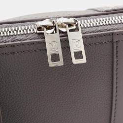 Pre Owned Louis Vuitton Aerogram City Keepall Grey Leather Shoulder Bag