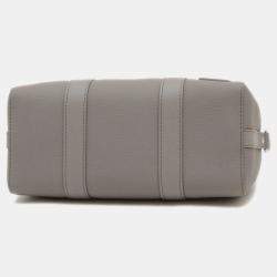 Pre Owned Louis Vuitton Aerogram City Keepall Grey Leather Shoulder Bag