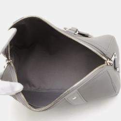 Pre Owned Louis Vuitton Aerogram City Keepall Grey Leather Shoulder Bag