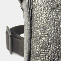 Pre Owned Louis Vuitton Noe Sling Black Monogram Shadow Leather Shoulder Bag