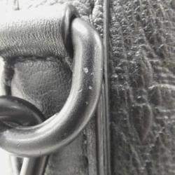 Pre Owned Louis Vuitton Noe Sling Black Monogram Shadow Leather Shoulder Bag