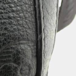 Pre Owned Louis Vuitton Noe Sling Black Monogram Shadow Leather Shoulder Bag