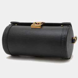 Pre Owned Louis Vuitton Papillon Trunk Black Epi Leather Shoulder Bag
