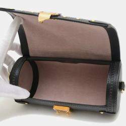 Pre Owned Louis Vuitton Papillon Trunk Black Epi Leather Shoulder Bag