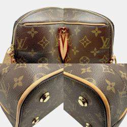 Pre Owned Louis Vuitton Carryall MM Brown Monogram Coated Canvas Shoulder Bag