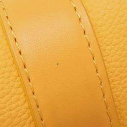 Pre Owned Louis Vuitton City Keepall LV Aerogram Saffron Leather Boston Bag