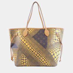Pre Owned Louis Vuitton Neverfull MM Monogram Wave Yayoi Kusama Coated Canvas Tote Bag