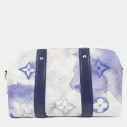 Pre Owned Louis Vuitton City Keepall Blue Watercolor Monogram Canvas Boston Bag