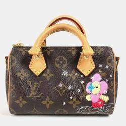 Pre Owned Louis Vuitton Vivienne Nano Speedy Monogram Brown Coated Canvas Shoulder Bag