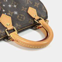 Pre Owned Louis Vuitton Vivienne Nano Speedy Monogram Brown Coated Canvas Shoulder Bag