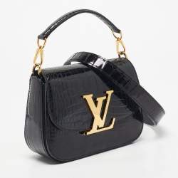Pre Owned Louis Vuitton Black Alligator Vivienne Bag