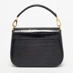 Pre Owned Louis Vuitton Black Alligator Vivienne Bag
