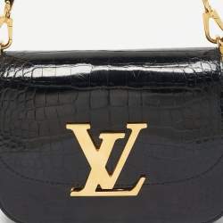 Pre Owned Louis Vuitton Black Alligator Vivienne Bag