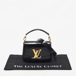 Pre Owned Louis Vuitton Black Alligator Vivienne Bag