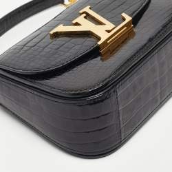 Pre Owned Louis Vuitton Black Alligator Vivienne Bag