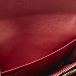 Pre Owned Louis Vuitton Pomme D’amour Monogram Vernis Leather Sarah Wallet