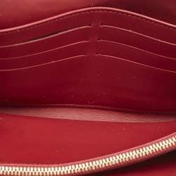 Pre Owned Louis Vuitton Pomme D’amour Monogram Vernis Leather Sarah Wallet