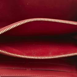 Pre Owned Louis Vuitton Pomme D’amour Monogram Vernis Leather Sarah Wallet