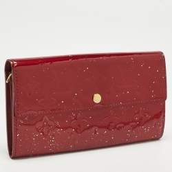 Pre Owned Louis Vuitton Pomme D’amour Monogram Vernis Leather Sarah Wallet