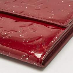 Pre Owned Louis Vuitton Pomme D’amour Monogram Vernis Leather Sarah Wallet
