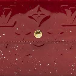 Pre Owned Louis Vuitton Pomme D’amour Monogram Vernis Leather Sarah Wallet