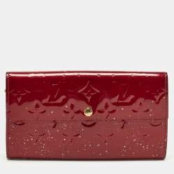 Pre Owned Louis Vuitton Pomme D’amour Monogram Vernis Leather Sarah Wallet